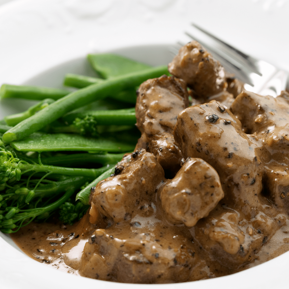 Beef in Peppercorn Sauce Dinner Natural Ketosis